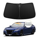 強化版トヨタ クラウン 220系 フロントガラスサンシェード H30.6-R4.7 UVカット 吸盤不要 遮光断熱 夏 紫外線 UVカット 簡単着脱 内装パーツ 車種専用設計 折り畳み式 収納袋付き