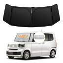 強化版ホンダ N-BOX JF5 JF6系 フロントガラスサンシェード 3代目 N-BOXカスタム R5.10-現行 UVカット 吸盤不要 遮光断熱 夏 紫外線 UVカット 簡単着脱 内装パーツ 車種専用設計 折り畳み式 収納袋付き