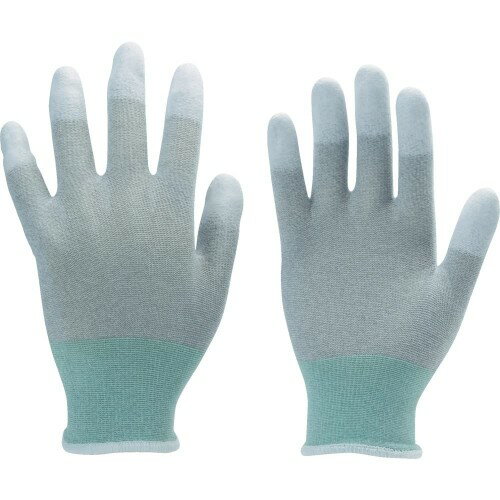 トラスコ中山(TRUSCO) 静電気対策用手袋(指先ウレタンコート) グレー M TGL2996M