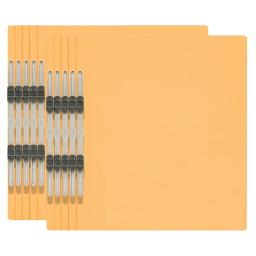 PLUS(プラス) エコノミー フラットファイル A4縦 2穴 10冊パック 79-357 イエロー