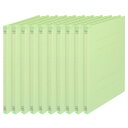 プラス 背補強フラットファイル A4縦 2穴 10冊 グリーン No.021S 79-436