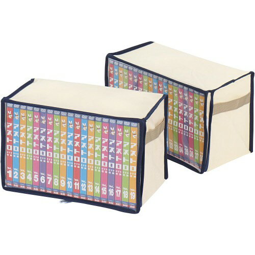 アストロ DVD収納ケース 2枚組 ライトベージュ DVDトールケース用 収納ボックス ホコリなどの汚れから..