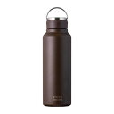 アトラス 水筒 1000ml 保冷 保温 真空断熱 ステンレス パッキン一体型 ハンドル付き シームレス スクリューボトル 直飲み 洗いやすい お手入れ楽 アウトドア WENS ウェンズ ブラウン 白湯 AWSL-1000BR