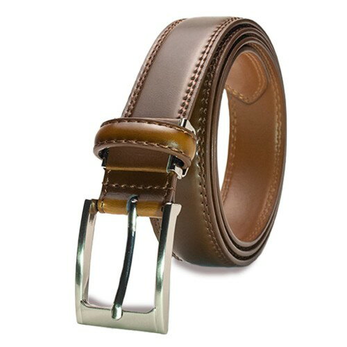 [Hanes] [ヘインズ] メンズベルト 本革 ウェスト100対応 ピンタイプ (ブラウン)