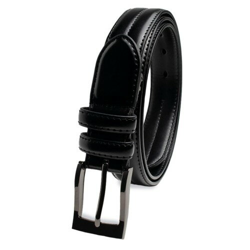 [Hanes] [ヘインズ] メンズベルト 本革 ウェスト100対応 ピンタイプ (ブラックB)