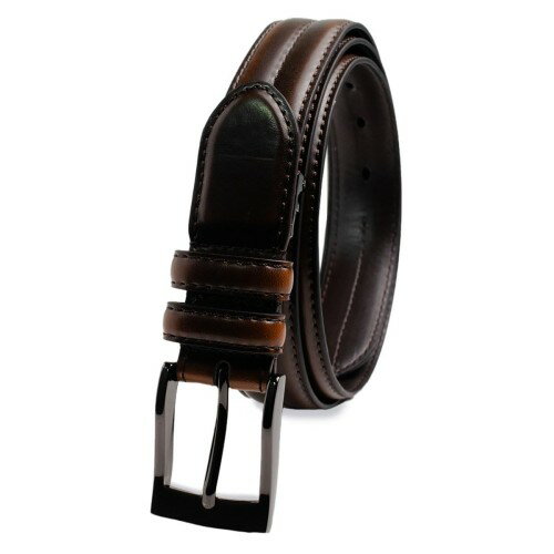 [Hanes] [ヘインズ] メンズベルト 本革 ウェスト100対応 ピンタイプ (ダークブラウンB)