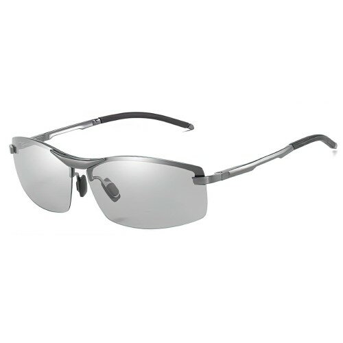 [FEISEDY] サングラス 調光 偏光サングラス メンズ ハーフリムオーバル スポーツサングラス 釣り 運転 ..