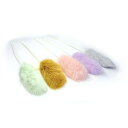 真兔毛キャットトイセット – 5本セット 猫用逗猫棒(全長38cm、毛部分13cm) 多彩カラー、室内猫の遊び・増智に最適