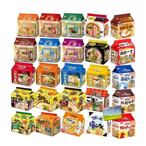インスタント 袋ラーメン 6種類 6袋 30食詰め合せ オアシスオリジナル テッシュ付きセット