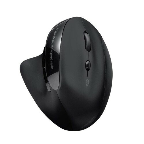 サンワダイレクト Bluetooth エルゴノミクスマウス マルチペアリング 3台ワンタッチ切替 充電式 静音 5ボタン ブルーLED 400-MABT127