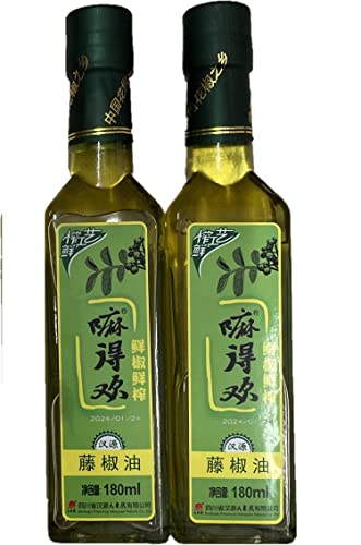 中華料理 本格 食用油 山椒油 花椒油 芝麻油 セット (山椒オイル（藤椒油）180ml×2点)