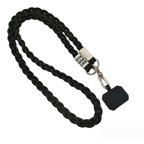 ネックストラップ 三つ編み おしゃれ 可愛い スマホストラップ スマホショルダー ローブ 落下防止 120cm 3way 肩掛け 首掛け 斜め掛け iPhone Android アウトドア スマホショルダーストラップ ストラップホルダー 携帯ストラップ スマホ 携帯 便利 太め 両吊り 両側フック 両