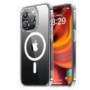 NIMASO ケース iPhone 15 Pro Max 用 クリア 保護ケース MagSafe対応 透明 黄変防止 耐衝撃 米軍MIL規格 SGS認証 PC背面 傷つけ防止 薄型 バンパー ワイヤレス充電対応 アイフォン 15 プロマックス(6.7インチ)対応 スマホケース (氷星シリーズ)NSC23H788