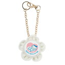 cocomamマタニティロゼット フラワーシフォンキーホルダー お花が可愛い ママになるみなさまへ ギフト プレゼント お祝い ベビー 日本製 マタニティマーク (パールホワイト)