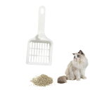 フック式猫砂スコップ ABS樹脂製(22.5×9.6×2.3cm)|6mm目幅 高速ふるい 猫砂シャベル吊り下げ収納対応 滑り止めグリップ&丸角設計 便利 省ス...