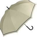 Wpc. 雨傘 BASIC JUMP ベージュ シングルライン 長傘 メンズ 《晴雨兼用》 親骨65cm 直径110cm 大きい 軽い ジャンプ はっ水 耐風 風に強い 丈夫 男性 女性 レディース 通勤 通学 おしゃれ シンプル UX01-078-001