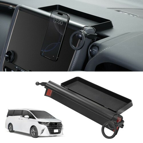 セイワ(SEIWA) 車種専用品 トヨタ アルファード ヴェルファイア (40系)専用 ダッシュボードトレイ マグネット スマホホルダー IMP333 メタルリング付属 収納 粘着テープ 取り付け カンタン ラバー素材で傷やカタカタ音にも安心 専用設計でピッタリフィット
