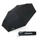 小川(Ogawa) 2025 軽量ワイド折りたたみ傘 手開き 60cm innovator 晴雨兼用 UVカット率&遮光率100% 遮熱加工 はっ水 ブラック 7本骨 カーボン骨 収納ケース付 18765