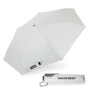 小川(Ogawa) 2025 軽量ワイド折りたたみ傘 手開き 60cm innovator 晴雨兼用 UVカット率&遮光率100% 遮熱加工 はっ水 ホワイト×シルバー 7本骨 カーボン骨 収納ケース付 18767