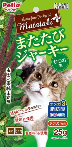 樂天商城 - ペティオ(Petio) またたびプラス またたびジャーキー かつお味 25g