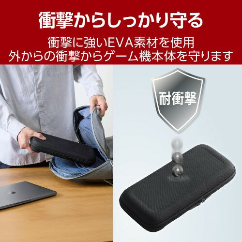 ���쥳�� Nintendo Switch2���� ���ߥϡ��ɥݡ��� EVA�Ǻ� �Ѿ׷� ������߷� ���եȼ�Ǽ�ݥ��å��դ� ���֥�ե����ʡ� �֥�å� GM-NS225EVSBK