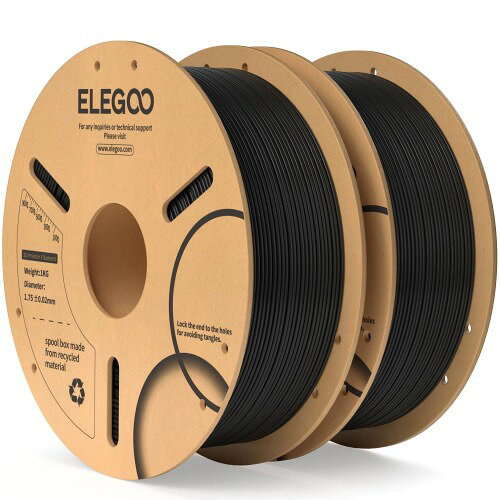 ELEGOO PLAフィラメント 1.75mm 3Dプリンター用フィラメント 寸法精度±0.02mm ほとんどの3Dプリンター..