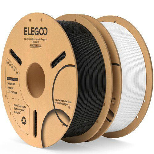 ELEGOO PLAフィラメント 1.75mm 3Dプリンター用フィラメント 寸法精度±0.02mm ほとんどの3Dプリンター..