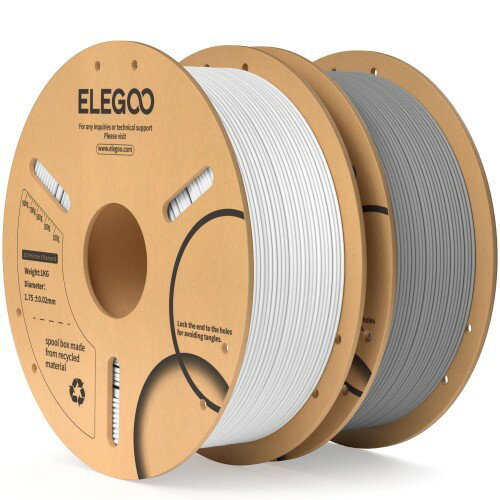 ELEGOO PLAフィラメント 1.75mm 3Dプリンター用フィラメント 寸法精度±0.02mm ほとんどの3Dプリンター..