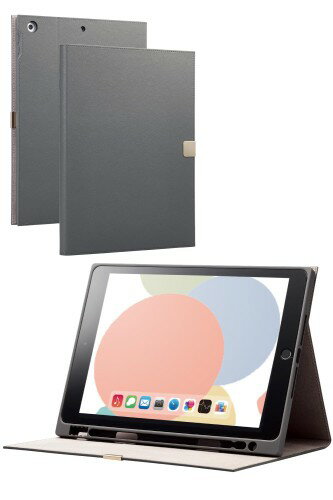 Other - エレコム iPad 第9/8/7世代 iPad 10.2 2019年モデル フラップケース ソフトレザー ＆me Apple Pencil収納 フリーアングル チャコールグレー TB-A19RWVJMGY