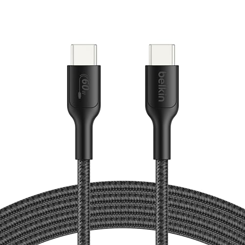 Belkin USB-C ケーブル (Switch2対応) 高耐久ナイロン 2m 60W ENA008qc2MBK