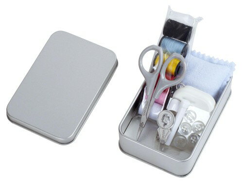 Sewing Sets - ミササ トレミー ソーイングセット ミニブリキ缶タイプ シルバー NO. 8232