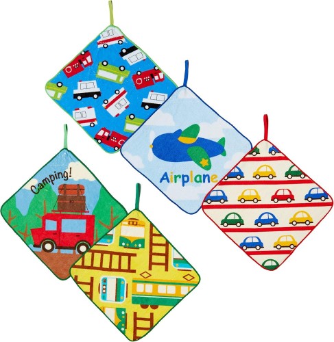 乐天商城 - 丸眞 ループタオル 5枚組 ピッコリーノ グッドドライブ ピッコリーノ 25×25cm入園入学グッズ 入園入学準備 保育園 幼稚園 小学校 男の子 0165007100