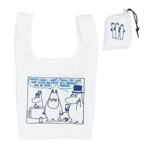 Rakuten - 丸眞 エコバッグ MOOMIN ムーミン ふきげんブルー コンパクト 収納 再生ポリエステル使用1425024200