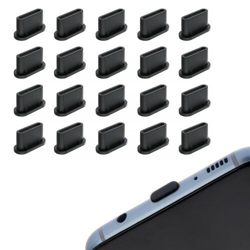 Rakuten - サムコス USB Type-C カバー キャップ コネクタカバー 20個入り シリコン蓋 紛失防止 防塵 保護 防塵カバー スマートフォン用