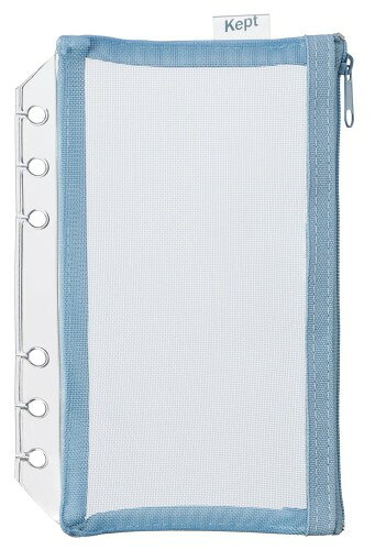 Rakuten - レイメイ藤井 バインダー Kept メッシュポーチ リフィル 6穴 ポストカードサイズ ブルーグレー KP1156BG