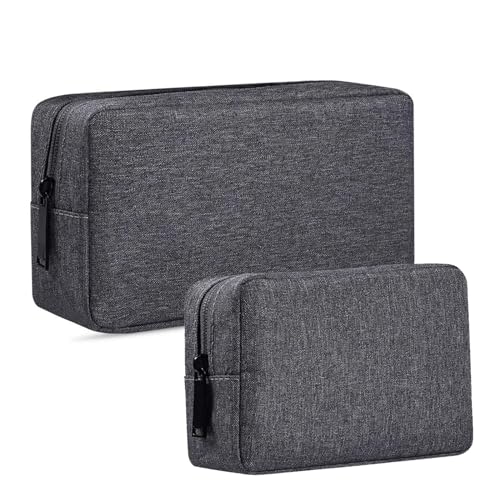 Other - YINKE ガジェットポーチ メンズ 小物入れ トラベル PC周辺 小物入れ収納ポーチ 大容量 多機能 収納 化粧 旅行 出張 ケーブル 収納 コード 2サイズセット (ダークグレー)