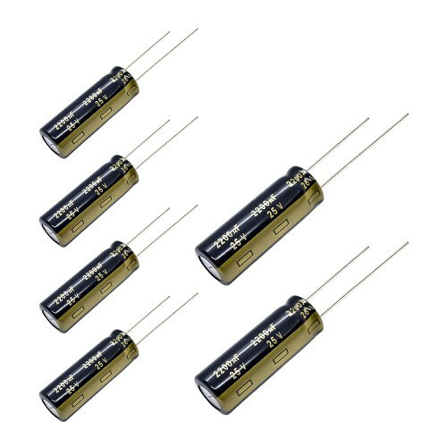 樂天商城 - 6個パナソニックFMシリーズ電解コンデンサ - 25V 47〜2700uf 超低ESR (2200uf)