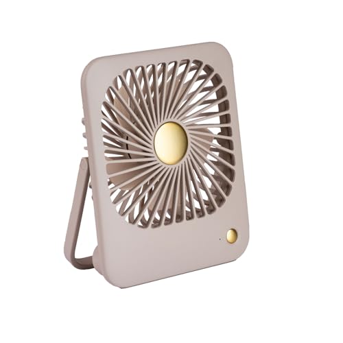 2024年モデルSmaly MINI DESK FAN ミニデスクファン ベージュ 卓上扇風機 3段階風量調整 充電池 USB充電 Type-C 対応 ギフト プレゼント 贈り物