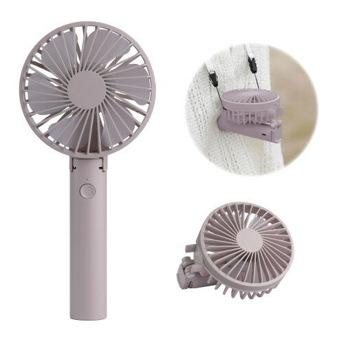 Smaly 3WAY HANDY FAN ハンディファン ピンク 携帯扇風機 5段階風量調整 充電池 USB充電 Type-C 対応 ギフト プレゼント 贈り物