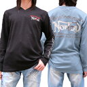 SALEセール!!7990円→6390円【NORTON(ノートン)メンズ】バック 刺繍 サーマル ロンT Tシャツ【長袖】223N1107|FREE-GUY(フ...