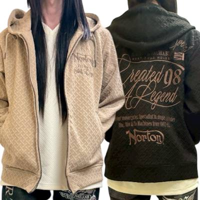 SALEセール 【NORTON(ノートン)メンズ】 クロスジャガード フルジップ パーカー 253N1308｜FREE-GUY(フリーガイ)アパレル 服 ファッション
