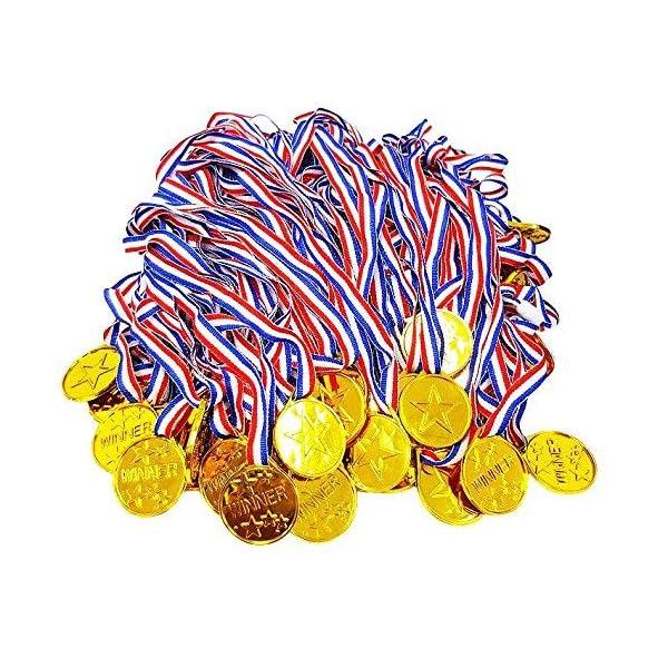 AFKshop プラスチック 金メダル 星 Winner ご褒美 トロフィー お遊戯 運動会 幼稚園 に 50個セット