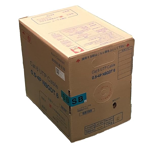 日本製線　Cat6　LANケーブル（300m巻き）　NSGDT6 0.5mm-4P 水