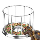 Hakona カメ 給餌ボウル 亀 かめのえさ 摂食皿 食器 爬虫類 ペットボウル ステンレス 給餌用具 円型ケージ 餌入れ 水入れ 多機能 ヘビ トカゲ ヤモ...