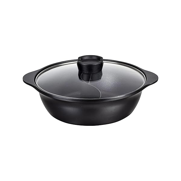 和平フレイズ 卓上鍋 仕切り鍋 26cm 二食鍋 お手入れ簡単 焼付塗装 ふっ素樹脂加工 IH・ガス対応 スキップタイム RB-2099