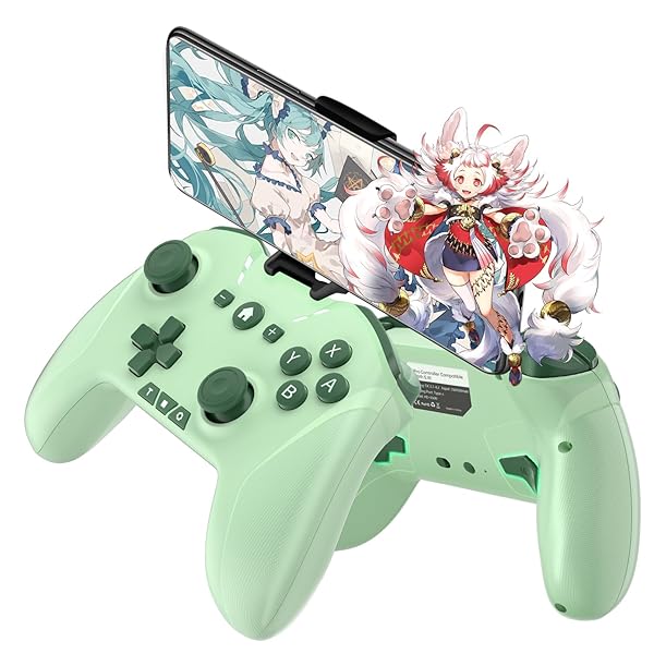 ワイヤレス コントローラー Switch/PC/IOS/Android全対応【方向ボタンレイアウト可能/背面ボタン/スマホホルダー付き】プロコン ゲームパッド 自動連射 Bluetooth/2.4GHz/有線接続 6軸ジャイロセンサー マクロ機能 M