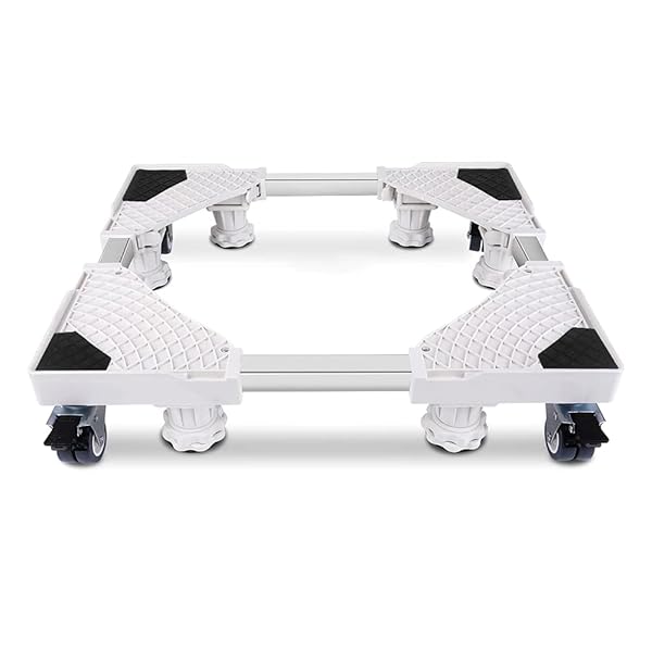 TIWOUN 洗濯機 台 洗濯機 嵩上げ 防水パン 洗濯機台 キャスター ブレーキ付き 8足4輪 ジャッキ固定 ス..