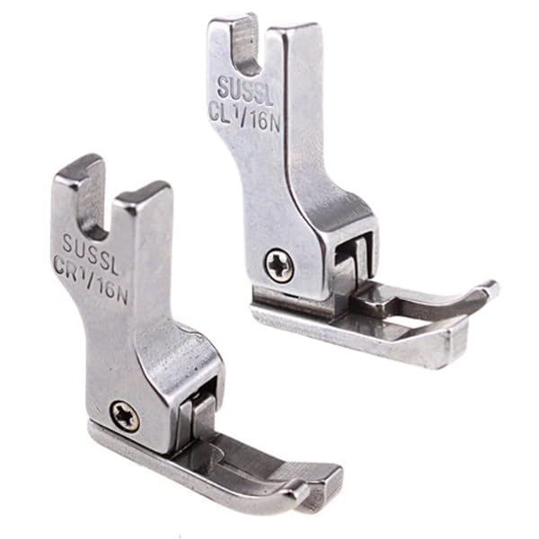 段付き押さえ 左右セット 工業用ミシン 職業用ミシン 1mm 2mm 段付き押え 押え金 (2mm)