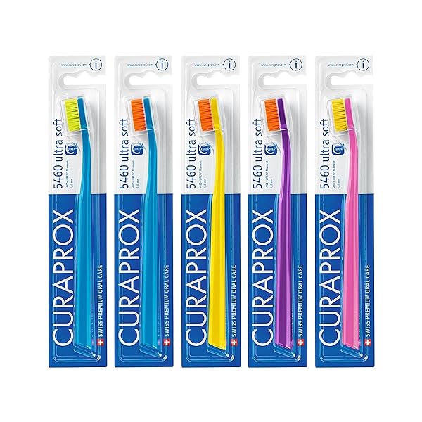 クラプロックス（CURAPROX）歯ブラシ CS5460 ウルトラソフト 植毛5,460本 アソート ブリスターパック 5本まとめ買いセット