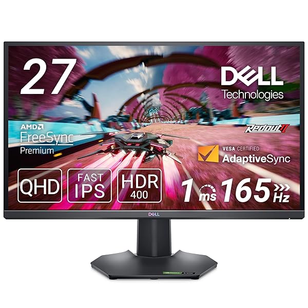Dell G2724D 27インチ ゲーミングモニター ゲーミング ディスプレイ(3年間無輝点交換/QHD/Fast IPS 非光沢/DisplayPort ×2 HDMI ×1/sRGB 99%/縦横回転 高さ調整/1ms/165Hz/AMD Fr